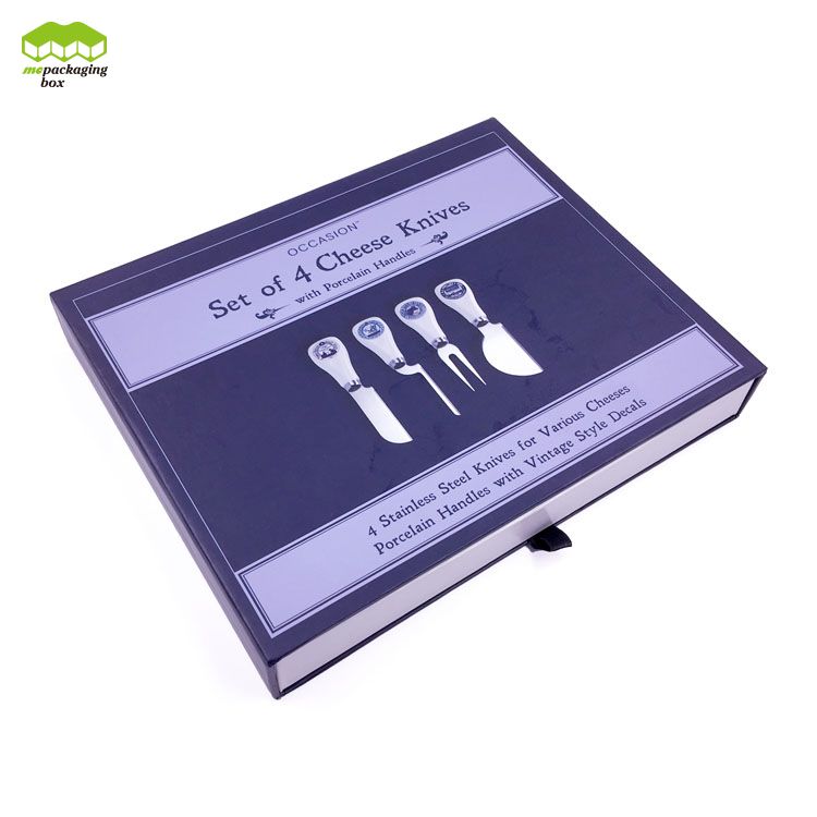 Boîte de papier cadeau de tiroir imprimé par stratification mate