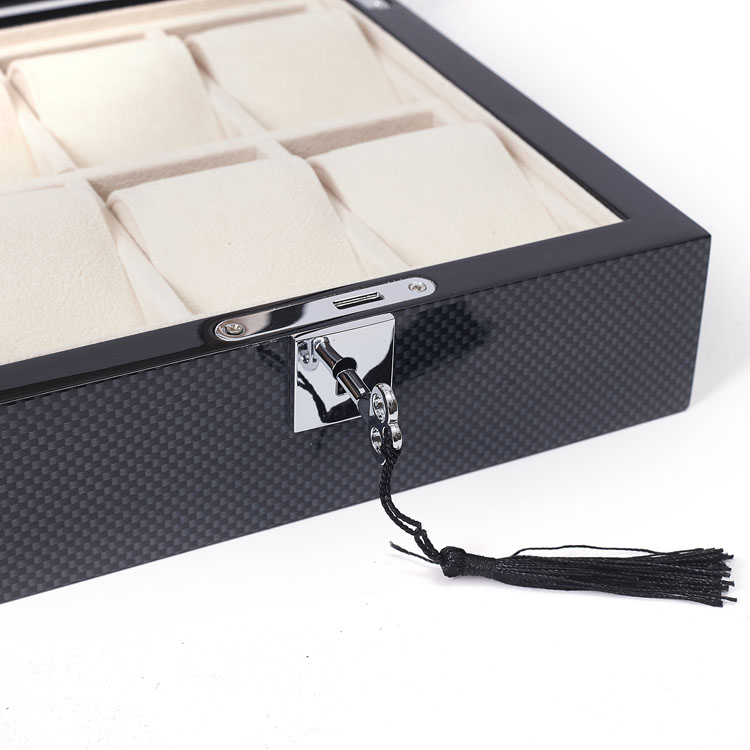 Enrouleur de montres en bois respectueuse de l'environnement avec fibre de carbone
