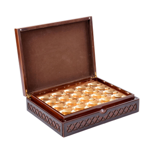 Boîte-cadeau en bois en bois en forme de mosquée avec finition mate pour les dates et les bonbons emballages