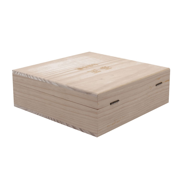 Boîte de balsa de couleur naturelle avec 6 compartiments Sac Caddy en bois Boîte à thé avec couvercle closable