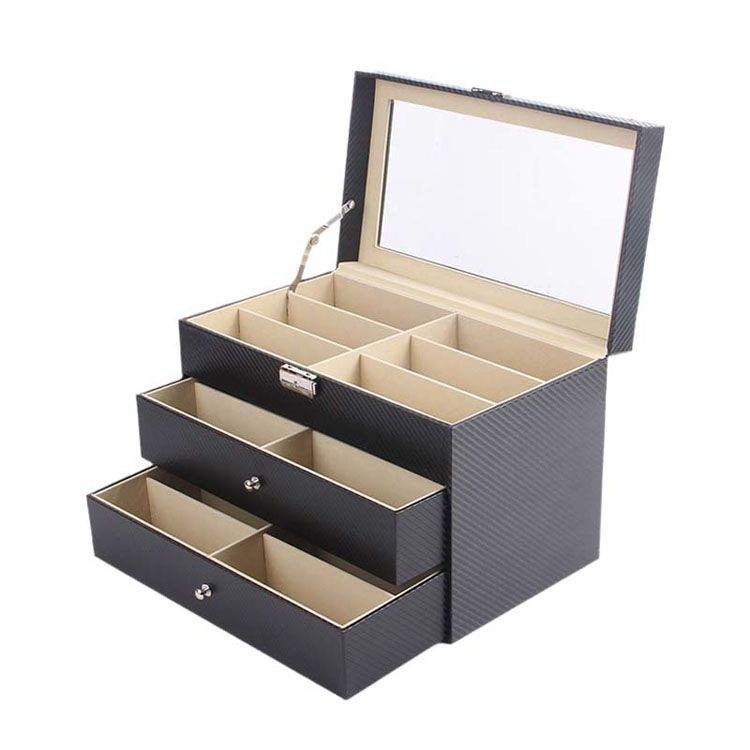 2024 Pu Wood Wood Navy Blue Sunglasses Boîtes d'emballage