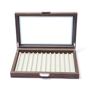 Boîtes-cadeaux Bouteille et stylo en bois pliant de luxe avec boîte pour la gravure