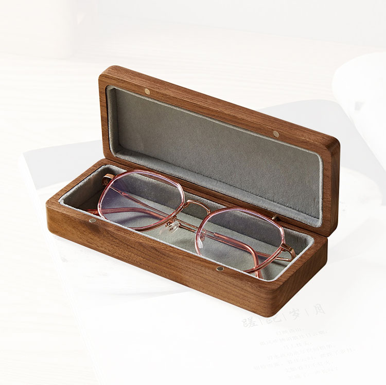 Caisse surdimensionnée en cuir faite sur commande de boîtes d'emballage de lunettes de soleil pour la boîte d'emballage en bois d'affichage