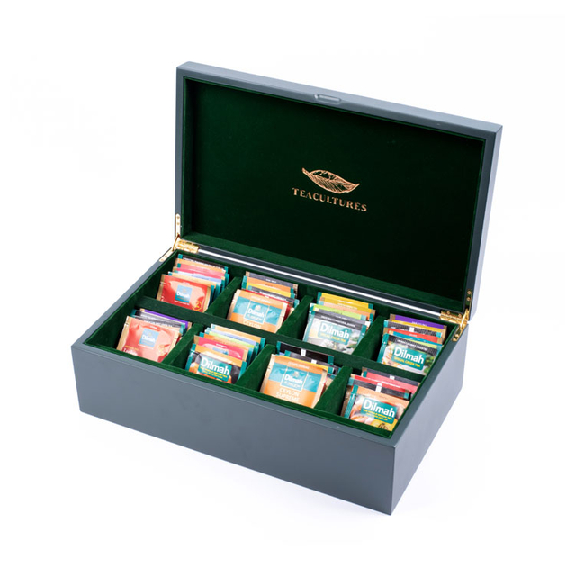 Boîte de rangement en bois de thé en bois personnalisé