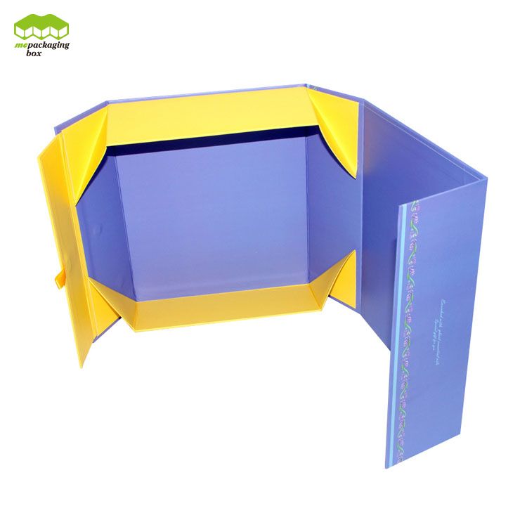 Boîte de papier cadeau rigide magnétique pliable