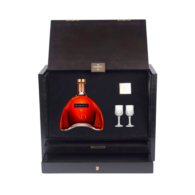 Boîte à vin distinctive en pin noir mat