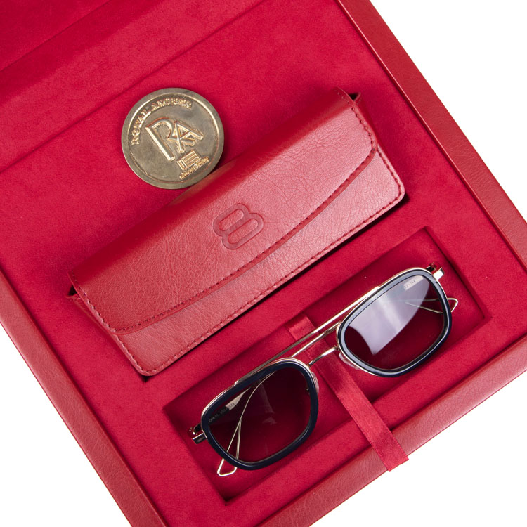 Coffret cadeau de lunettes de soleil en cuir nouvellement conçues