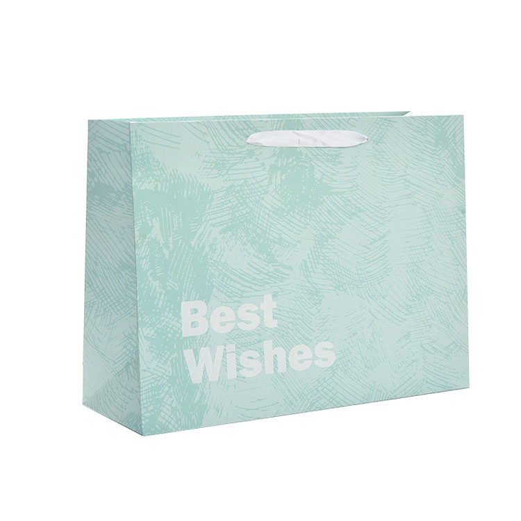 Logo en gros logo Luxury Kraft Retail Papier Tote Sac à provisions Sac en papier Sac cadeau avec poignée et ruban Ferme