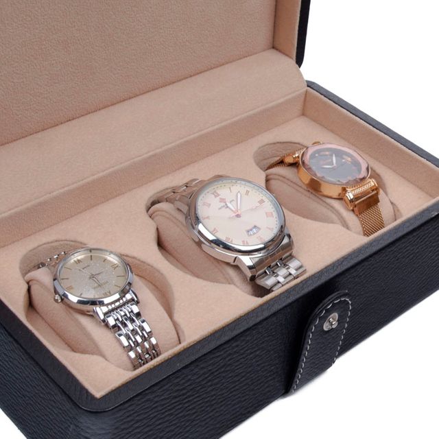 Bois de luxe unique pour personnalisé avec boîtes d'affichage, fentes pour montres, emballage de rangement noir personnalisé 6 et boîte de montre en bois
