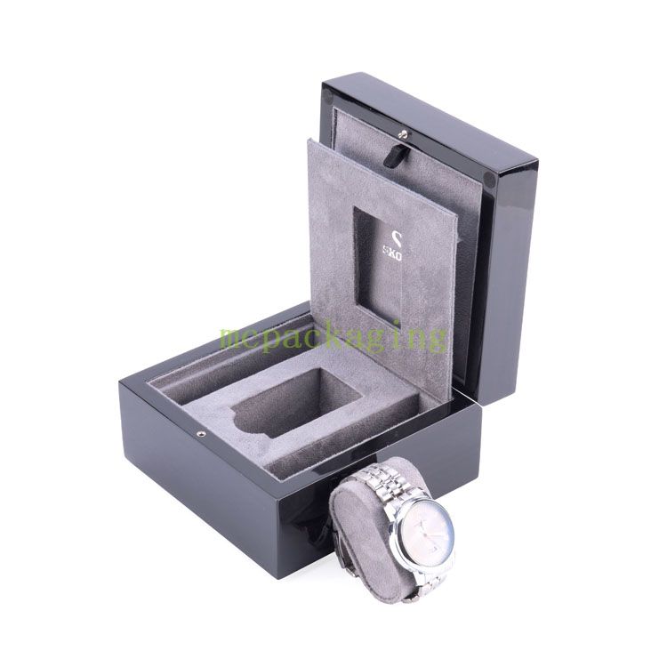 Boîte de montre d'emballage de carton de cadeau de papier de luxe de logo fait sur commande