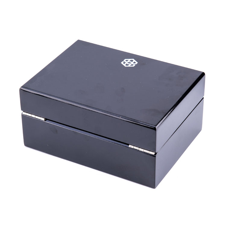 Boîtes en bois brillant pour montres, acajou de luxe, présentation noire personnalisée, grande boîte de montre en bois haute