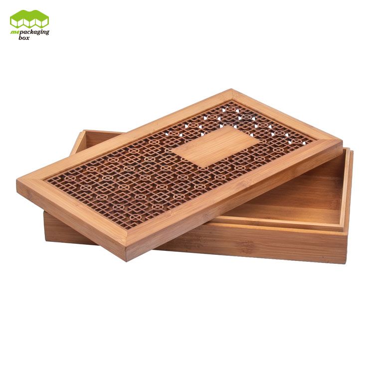 Boîte cadeau Bamboo Clean Bamboo Clean Clear Luxury avec couvercle pour bijoux