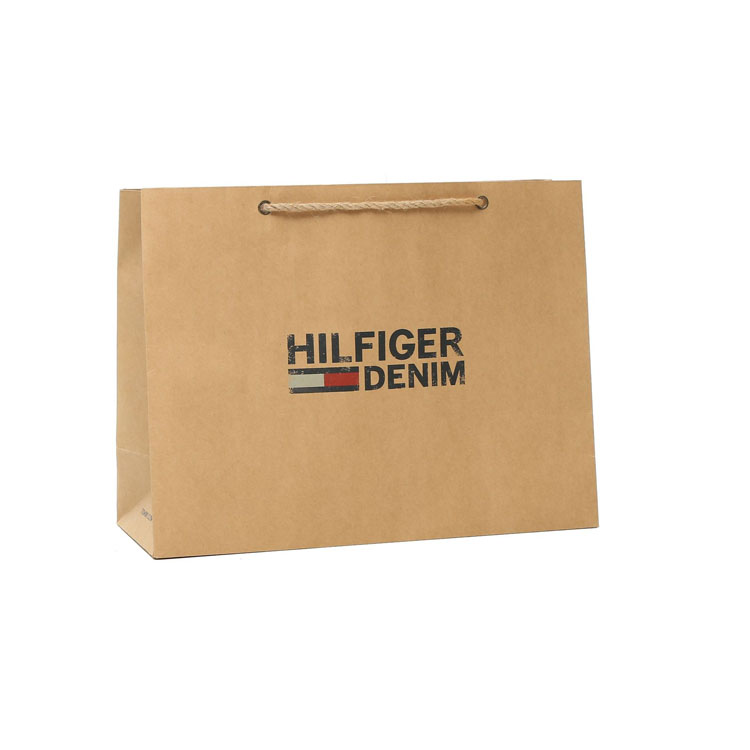 Logo de marque personnalisé luxe papier noir emballage de vêtements cadeau sac à provisions Paperbag