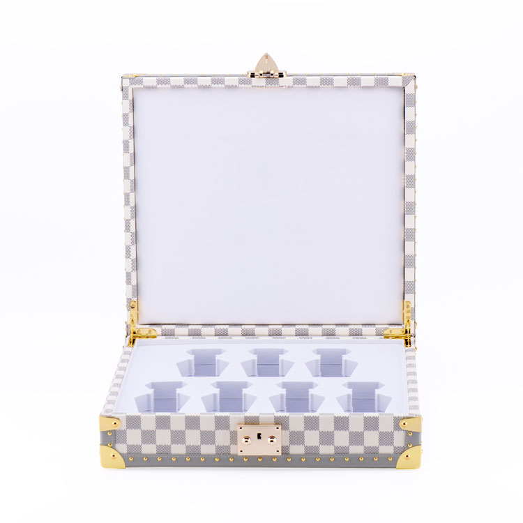 Machine diffuseur de roseaux étiquette en bois cuir acrylique rose bataille expédition Piano laque boîte de parfum en bois