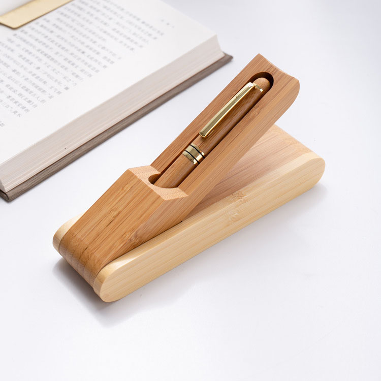 Organisateur de stylos à bille en bois de luxe, avec support de boîte à stylos en bois, cadeau