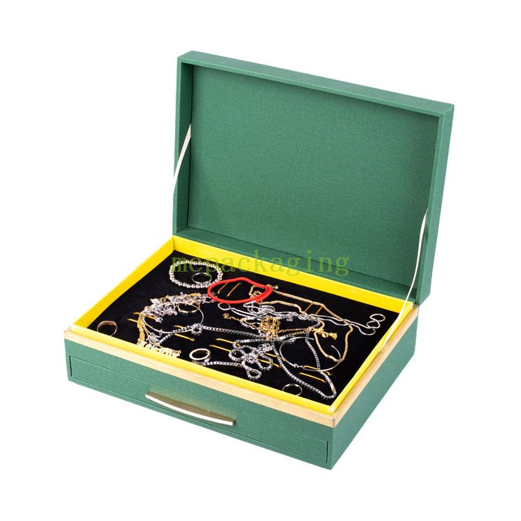 Woodbox Factory Luxury Custom Logo Boîte à bijoux en bois artisanal avec couvercle transparent