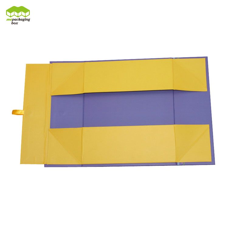 Boîte de papier cadeau rigide magnétique pliable