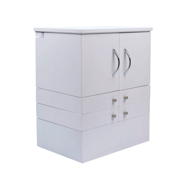 Boîte à bijoux multifonctionnelle avec miroir et tiroirs en bois blanc