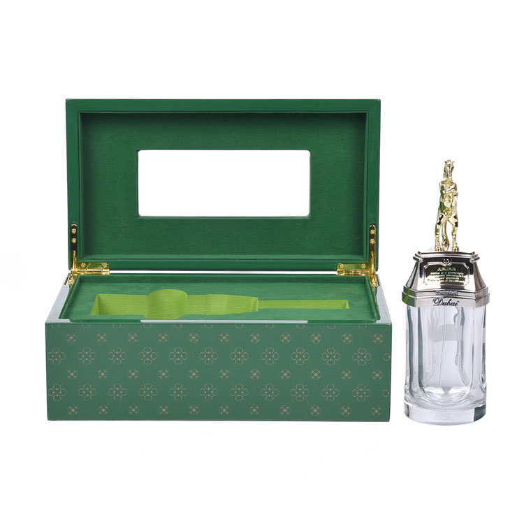Boîte en bois de parfum de luxe MDF pour bouteille de parfum, boîte de rangement en bois