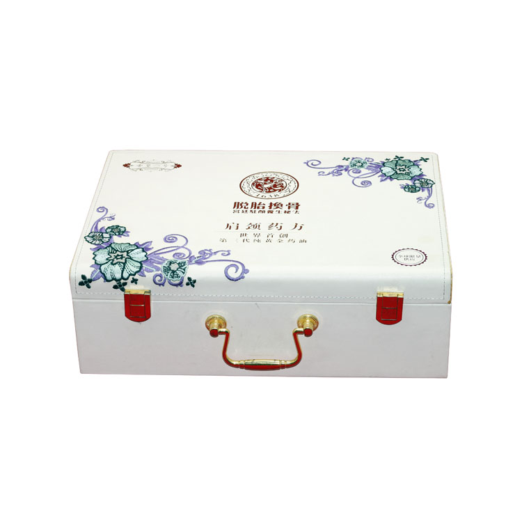 Organisez une boîte de cadeau à huile essentielle à huile essentielle à huile essentielle en cuir blanc en cuir blanc en cuir blanc en cuir blanc essentiel