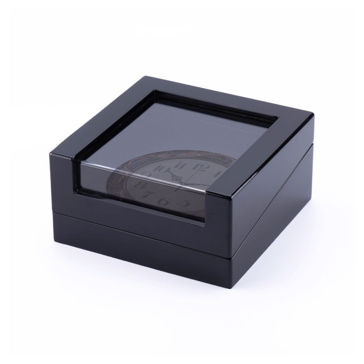 Corloge d'horloge à vente chaude en acrylique en verre montre en bois