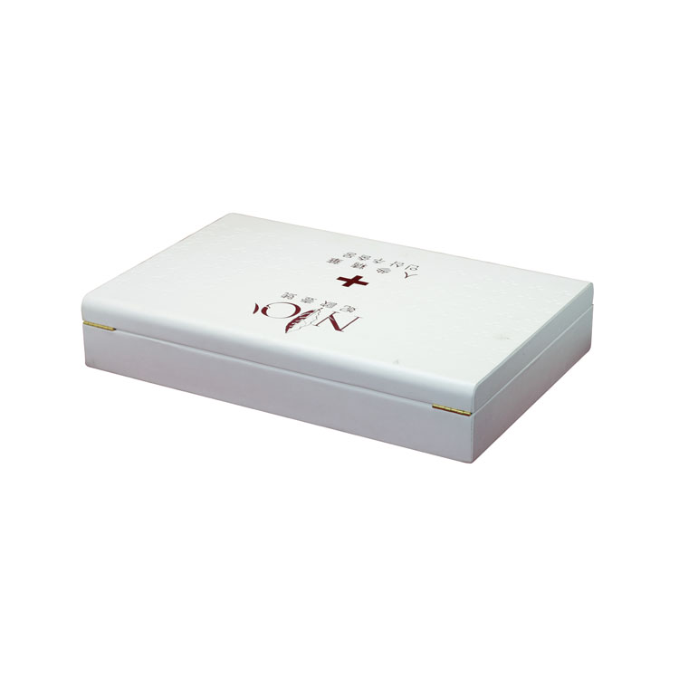 Jeweley White Watch Razor Collar Pin Pearl GVP White PU Le cuir Logo Cosmetic Cosmetic Essential Huile Boîte d'emballage