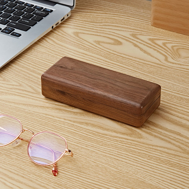Caisse surdimensionnée en cuir faite sur commande de boîtes d'emballage de lunettes de soleil pour la boîte d'emballage en bois d'affichage
