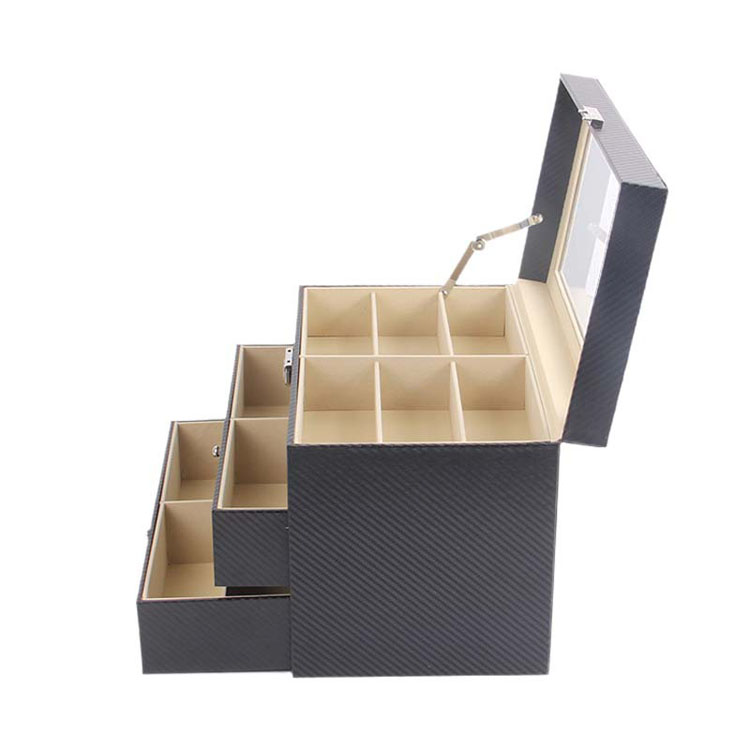 2024 Pu Wood Wood Navy Blue Sunglasses Boîtes d'emballage