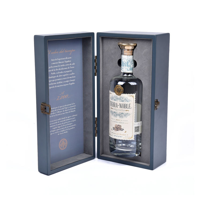 2023 Luxury Logo personnalisé Lacquer Boîte d'emballage de bouteille à vin simple en bois