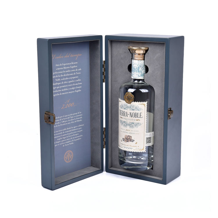 2023 Luxury Logo personnalisé Lacquer Boîte d'emballage de bouteille à vin simple en bois