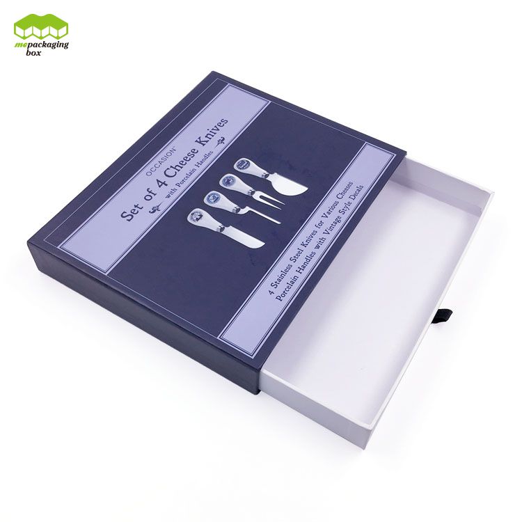 Boîte de papier cadeau de tiroir imprimé par stratification mate