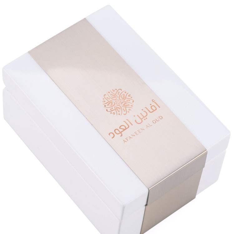Décoration de plaque en métal doré rose de style arabe, boîte de parfum de 15ml