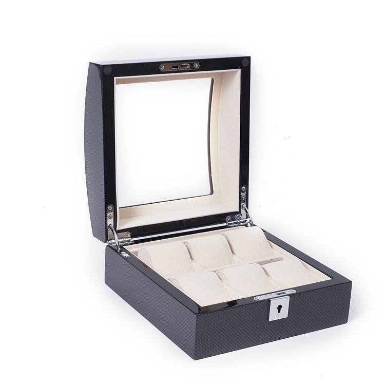 Enrouleur de montres en bois respectueuse de l'environnement avec fibre de carbone