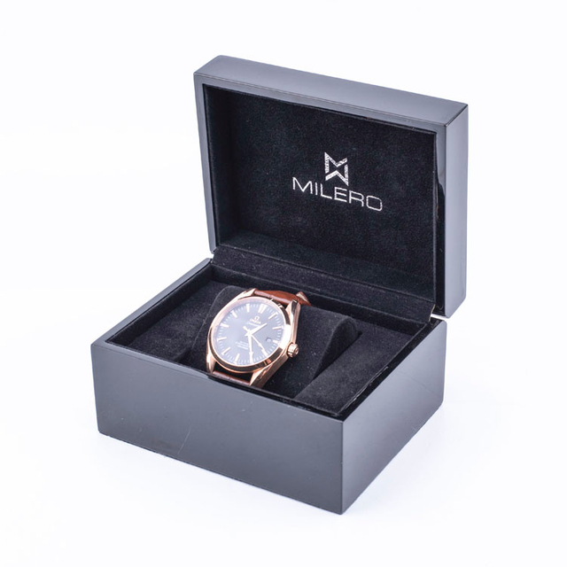 Boîte d'emballage de montre en bois avec logo personnalisé de luxe OEM, en stock, pour cadeau