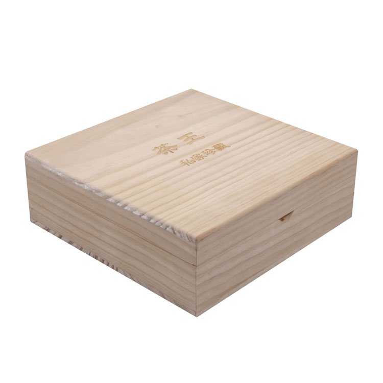 Boîte de balsa de couleur naturelle avec 6 compartiments Sac Caddy en bois Boîte à thé avec couvercle closable