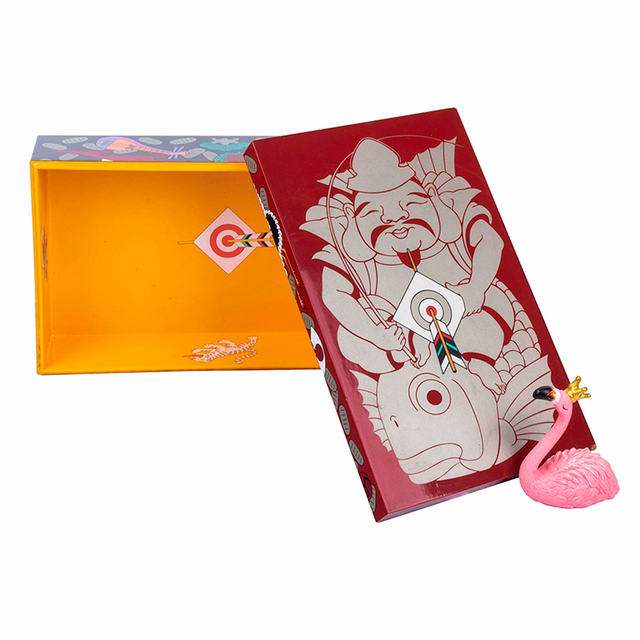 Rangement de style asiatique du sud-est peint à la main Boîte mignonne en bois