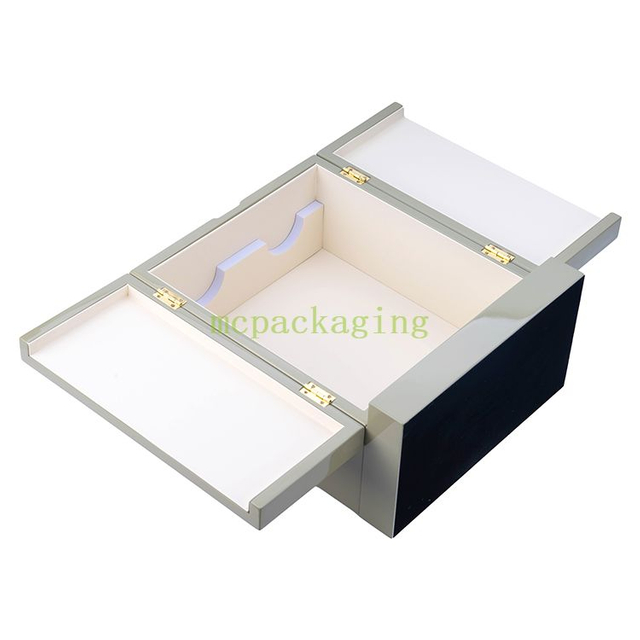 Boîte de support de vin en bois noir et blanc en détresse Penfolds boîte à vin en bois boîte-cadeau de vin en bois Royaume-Uni