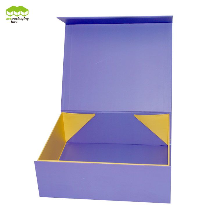 Boîte de papier cadeau rigide magnétique pliable