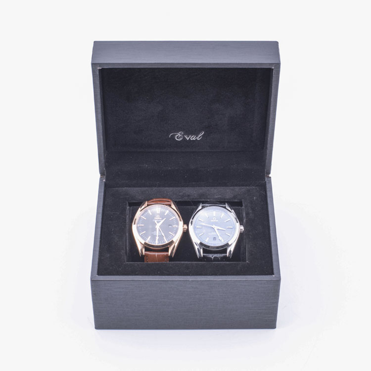 Présentoir de montres de luxe en bois Premium 2 pour hommes, convient pour l'expédition gratuite avec boîte de rangement en bois