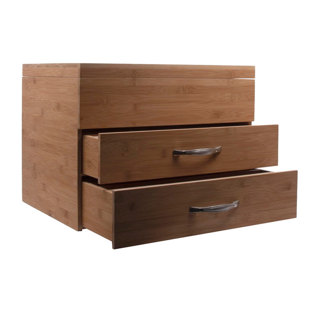 Boîte en bambou en bois personnalisé à laquer à la main avec boîte d'emballage en bambou à couvercle aimant