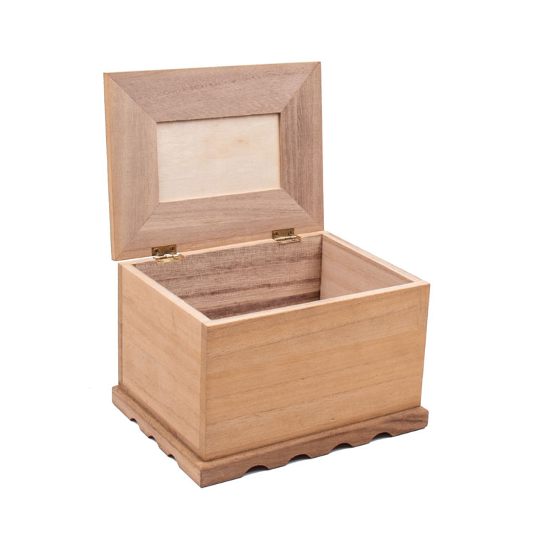 Pine Pine Paulownia Boîte d'emballage cadeau en bois Boîte en bois Balsa