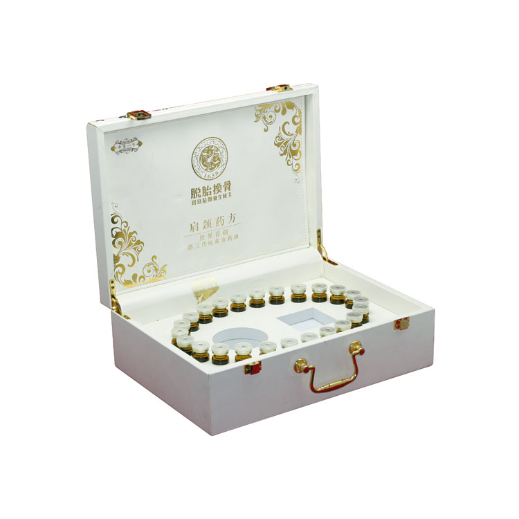 Organisez une boîte de cadeau à huile essentielle à huile essentielle à huile essentielle en cuir blanc en cuir blanc en cuir blanc en cuir blanc essentiel
