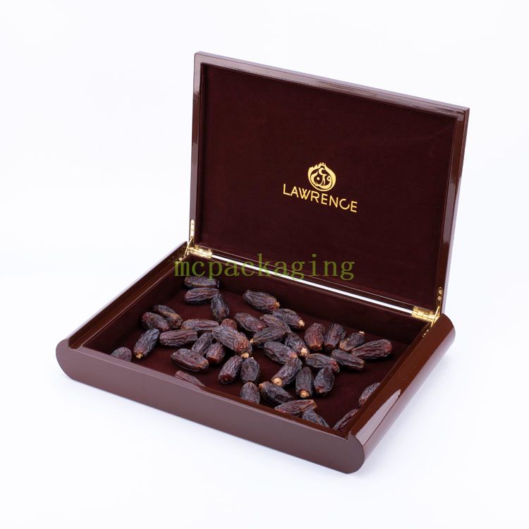 KSA RIYADH Saison en bois Boîte en bois pour mariage Chocolate Dates en bois Boîte de pain grillé Ramadan