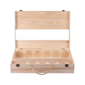 Boîte à vin en bois pour 6 bouteilles de vin rouge, emballage cadeau haut de gamme à faible Moq, boîte à vin en bois avec accessoires