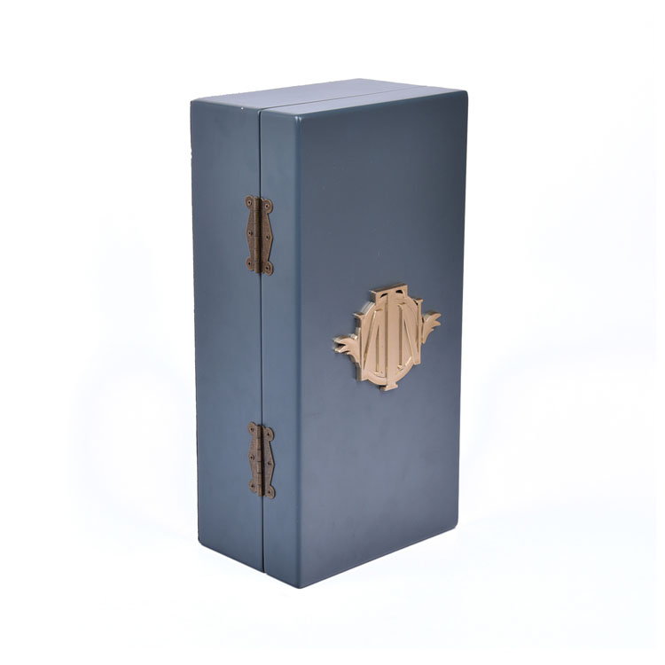 2023 Luxury Logo personnalisé Lacquer Boîte d'emballage de bouteille à vin simple en bois