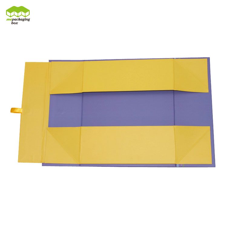 Boîte de papier cadeau rigide magnétique pliable
