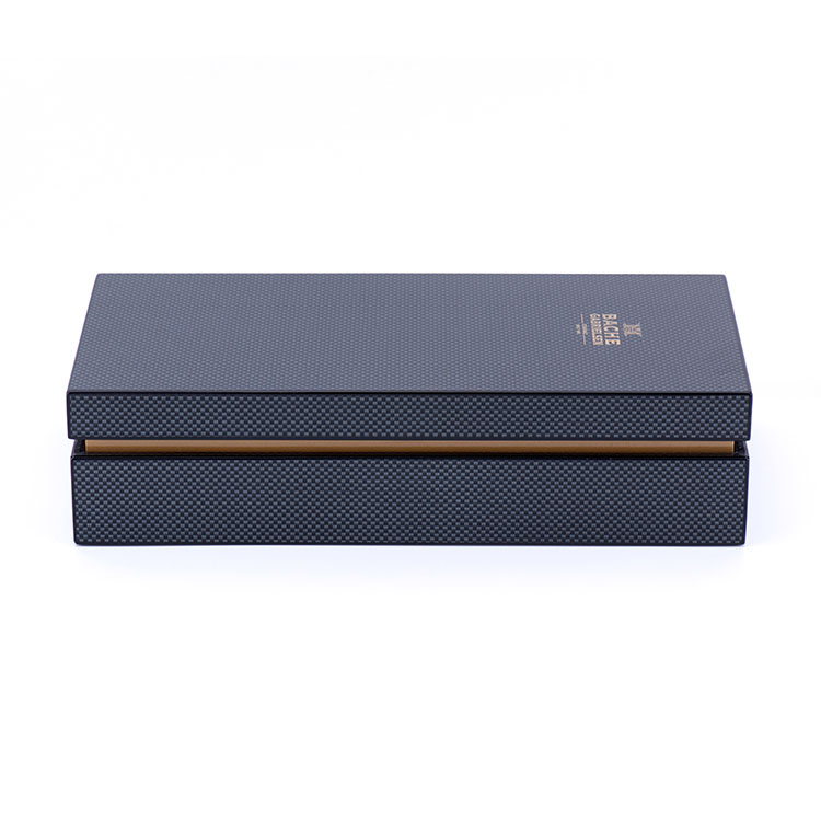 Boîte à vin noir élégant pour les cadeaux et événements personnalisés