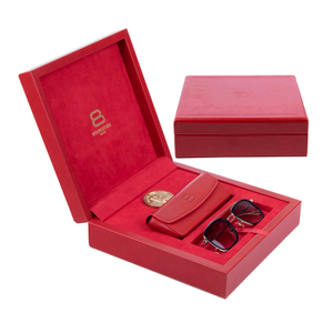Coffret cadeau de lunettes de soleil en cuir nouvellement conçues