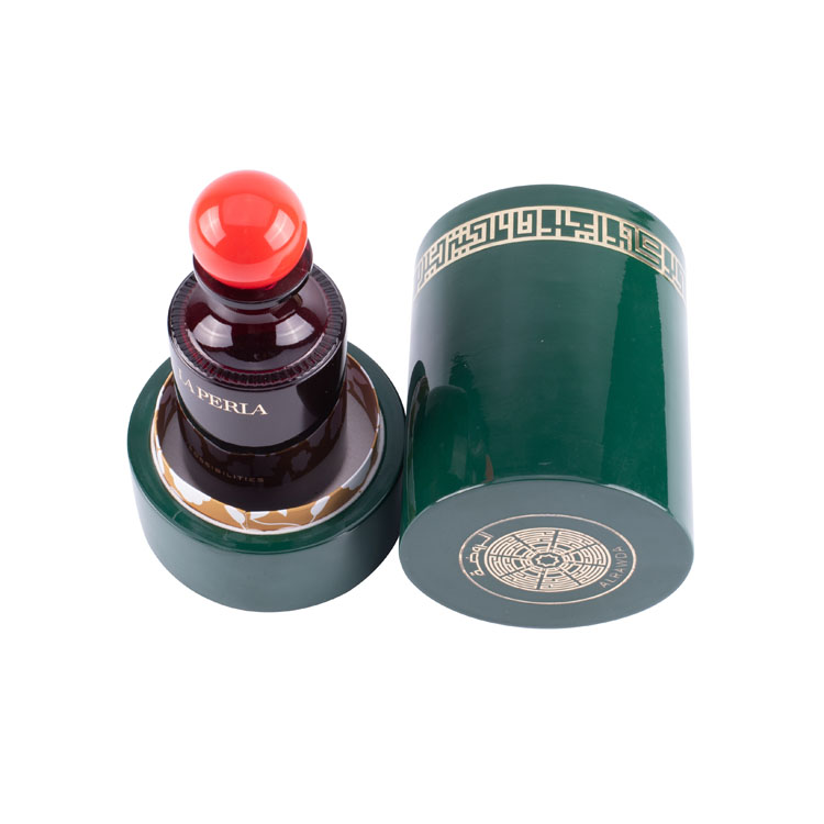 Coffret en bois brillant noir fait sur commande de luxe de parfum avec la serrure