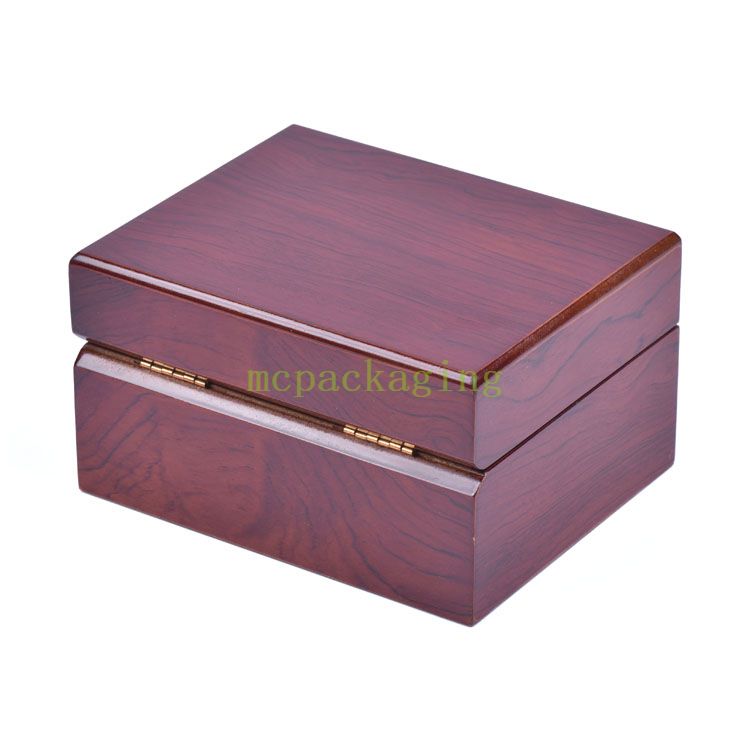 Boîte d'emballage de montre en bois brillant Vintage personnalisé de luxe d'usine WoodBox